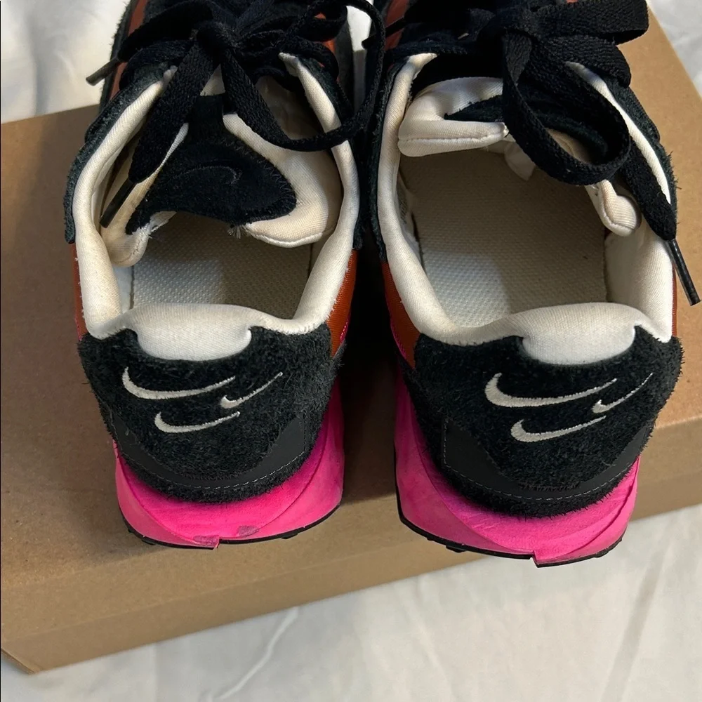 Nike Waffle One Sneakers Women’s Size 7.5 Black Brown Pink Running Shoes